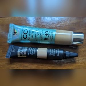 IT cosmetics cc+ matte SPF 40 and Bye bye Undereye concealer